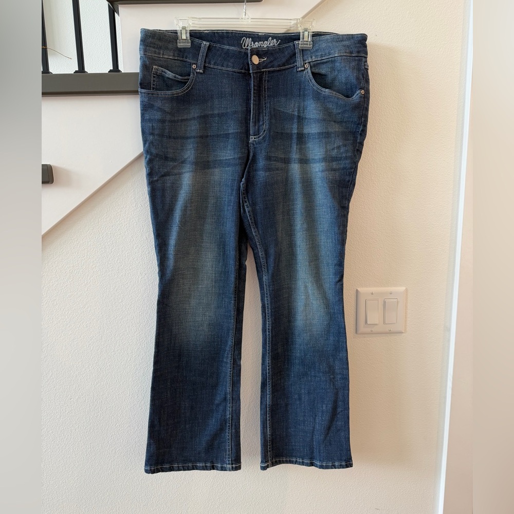 Wrangler Womens Dark Blue Bootcut Jeans